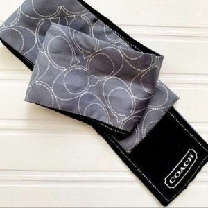 Coach Gray Signature C Pony Scarf